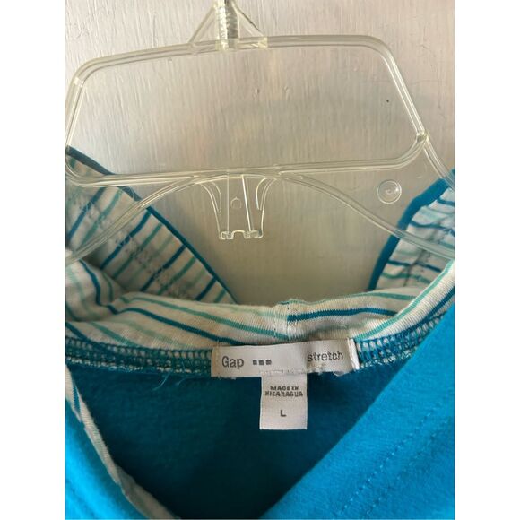 Gap youth large Lg stretch sweatshirt hoodie turquoise rn#54023 - Picture 3 of 7